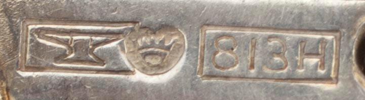 MANCHETTKNAPPAR, silver, tigeröga, Kupittaan Kulta, Elis Kauppi, Åbo 1962, 1966.