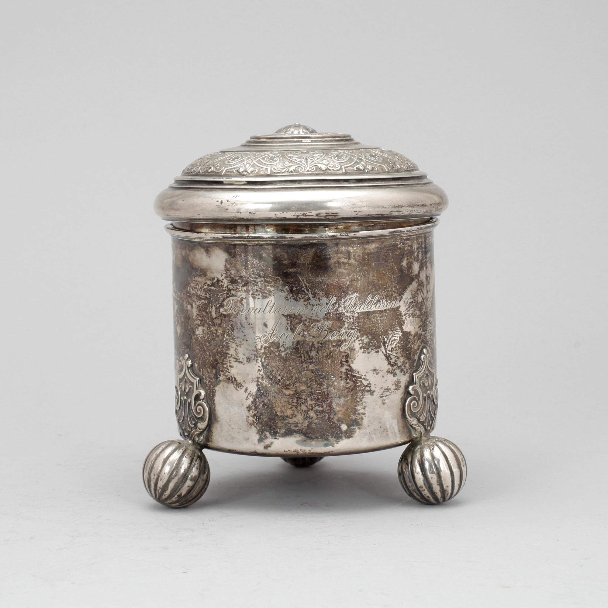 STOP, silver, barockstil, GAB Stockholm 1900. Vikt ca 440 gram.