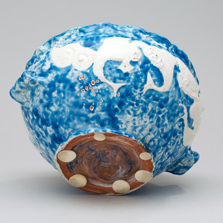 A Riborg Böving glazed ceramic jardinière, Albråten, Racken, Sweden circa 1914-20.