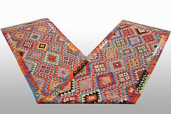 A runner, kilim 397 x 81 cm.