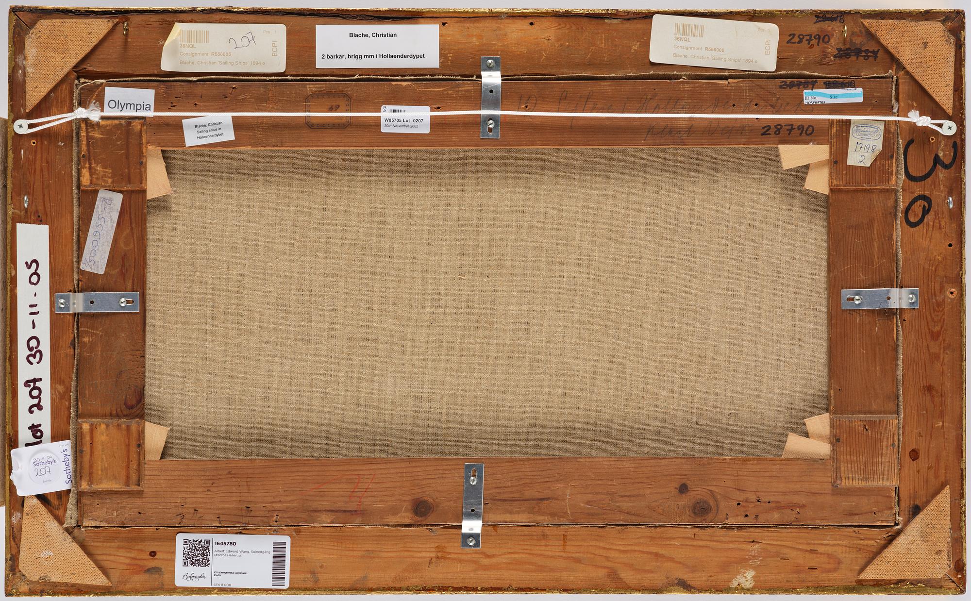 Christian Vigilius Blache, Two barques, brig etc. in Hollaenderdypet.