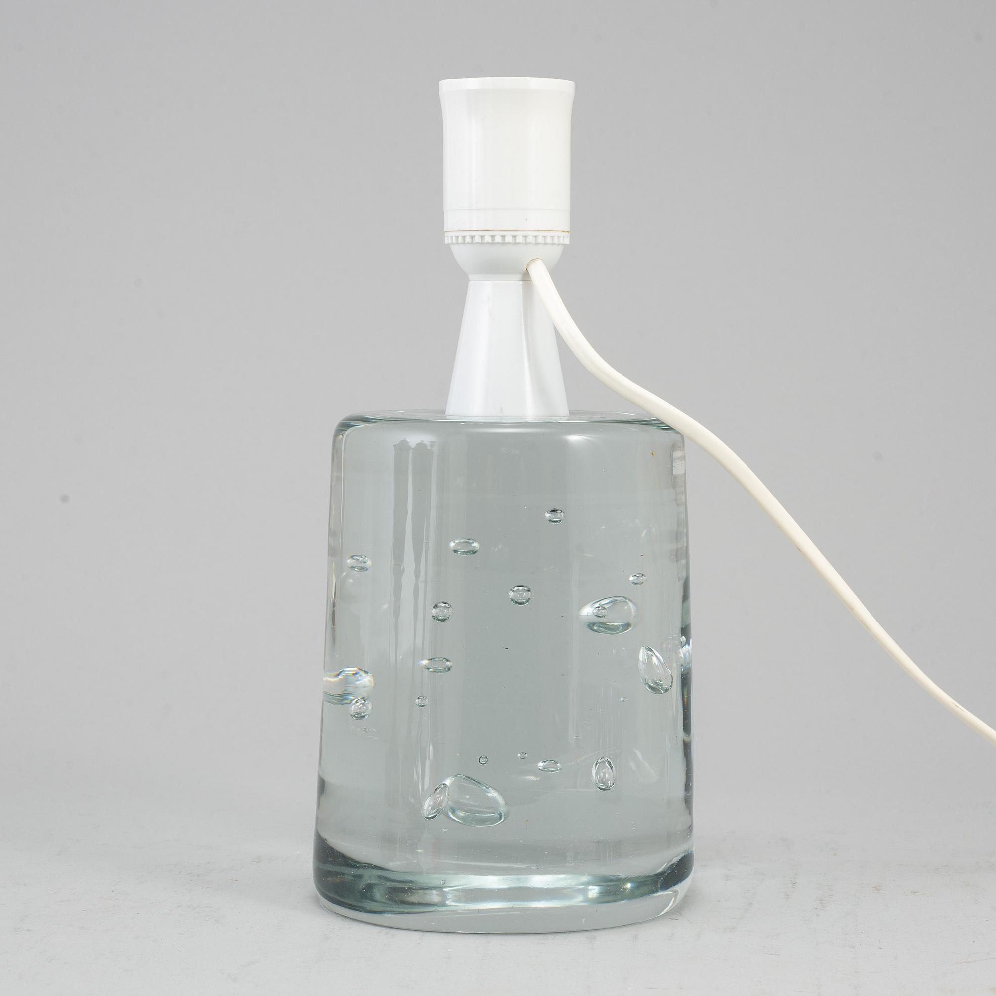 A Swedish Modern glass table lamp, mid 20th Century.