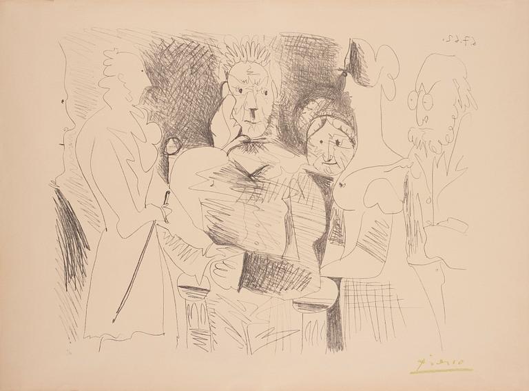 Pablo Picasso, "Portrait de famille III (Six Personnages)".