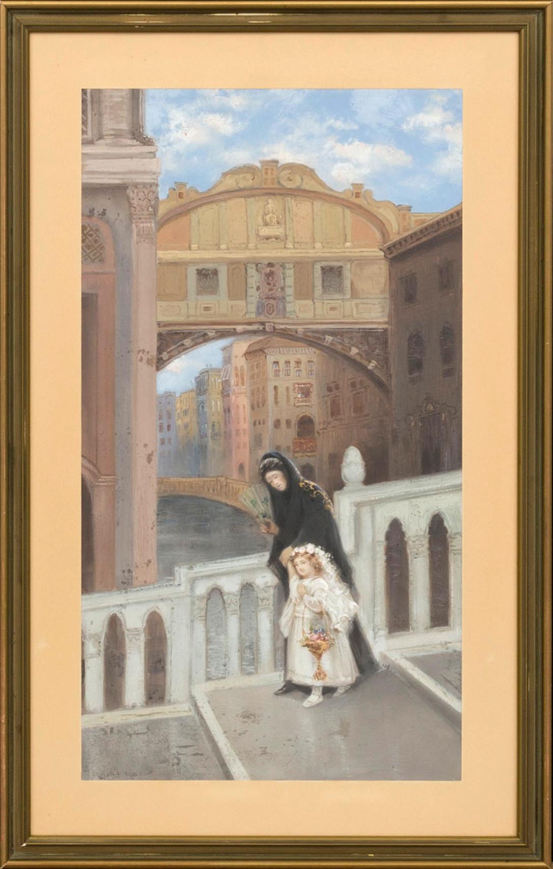 OKÄND KONSTNÄR 1900-TAL , gouache signerad och daterad 1901.