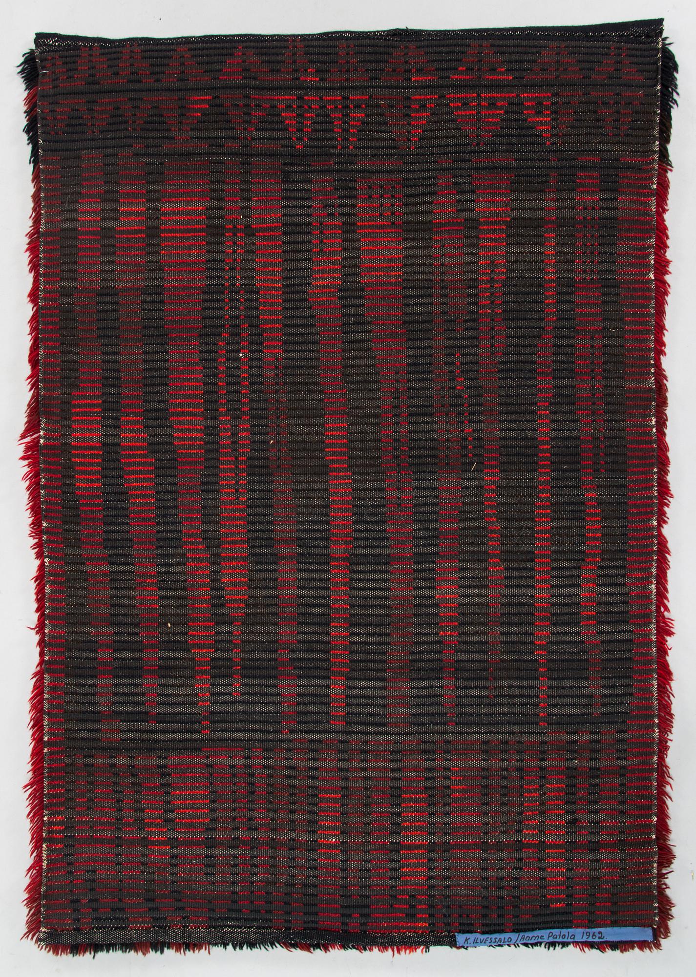 Kirsti Ilvessalo, rya modell för Finska handarbetets vänner. Ca 140 x 90 cm.