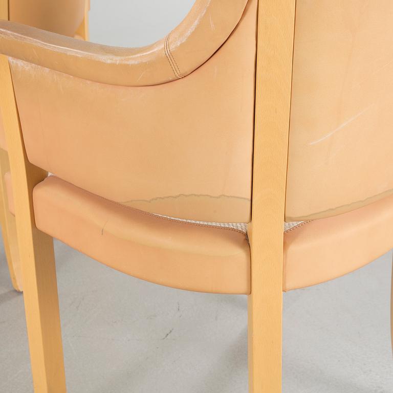 Four "Riksdagen" chairs, designed by Åke Axelsson for Gärsnäs, late 20th cenutry.