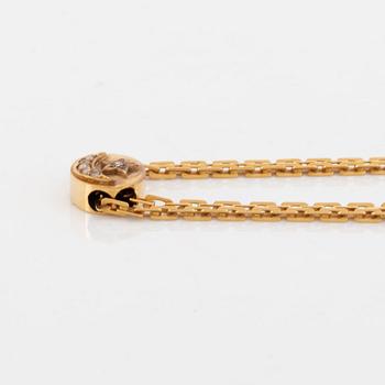 Chain, with rose cut diamond and seed pearls.