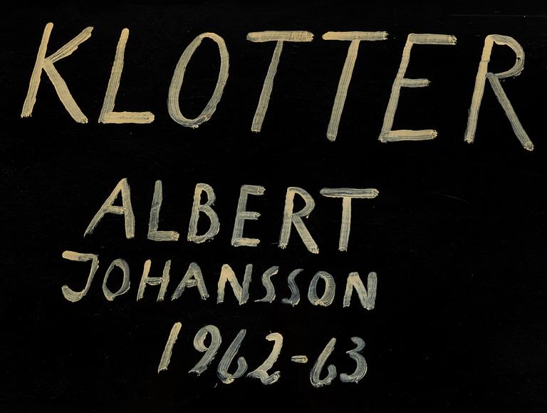 ALBERT JOHANSSON, mixed media on panel, signed 1962-63 verso.