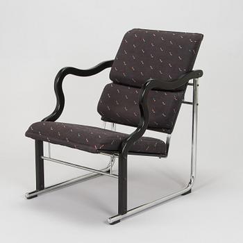 Yrjö Kukkapuro, A 1980s 'Experiment' open armchair for Avarte, Finland.