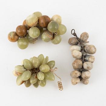 Three stone table decorations, second half of the 20th Century.