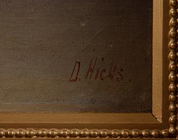 OKÄND KONSTNÄR, olja på duk, sign Hicks.