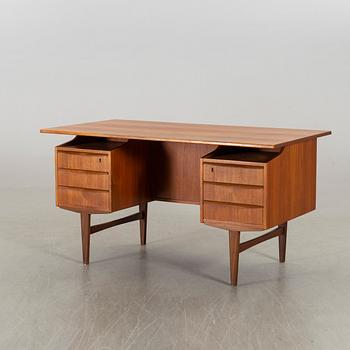 DESK, teak, mid 20th century.