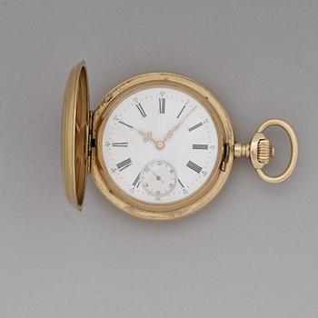 An early 20th century 18ct gold pocket watch, with the portrait of King Oscar II.