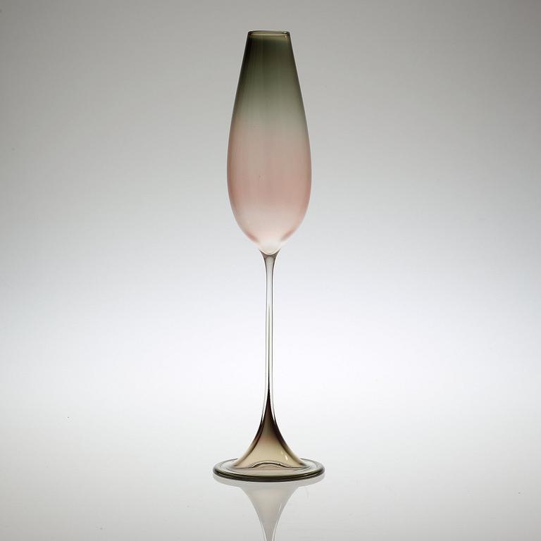 TULPANGLAS, glas, Nils Landberg, Orrefors, signerat Orrefors Expo Nu 312-57.