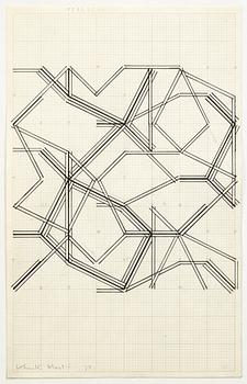 Kenneth Martin, mixed media on paper, 3 pcs, signed and dated -75.