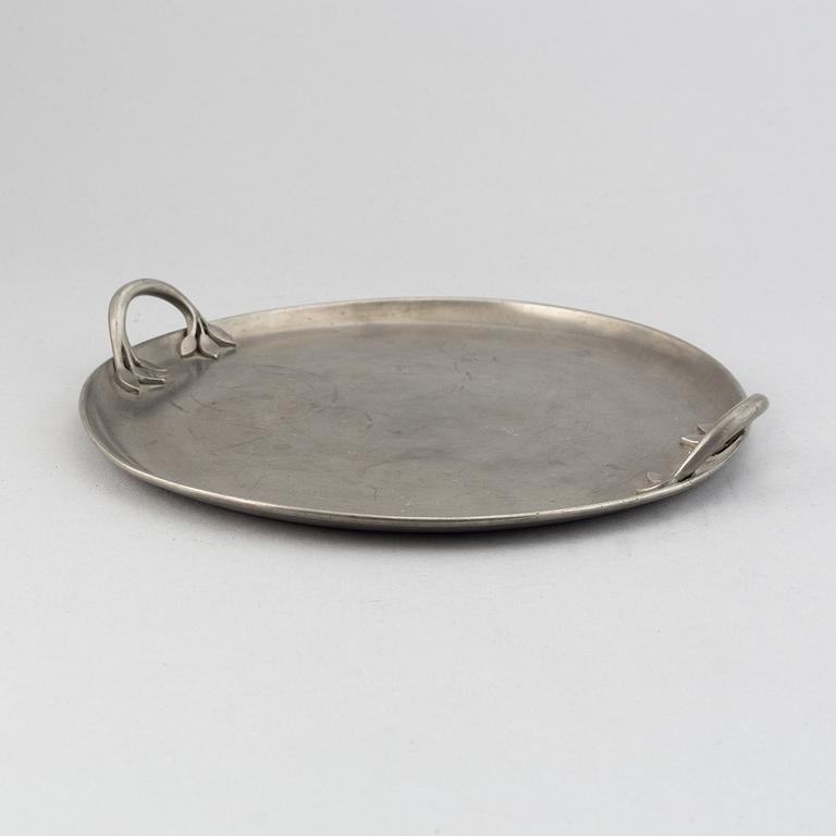 A pewter tray, Firma Svenskt Tenn, Stockholm, 1942.