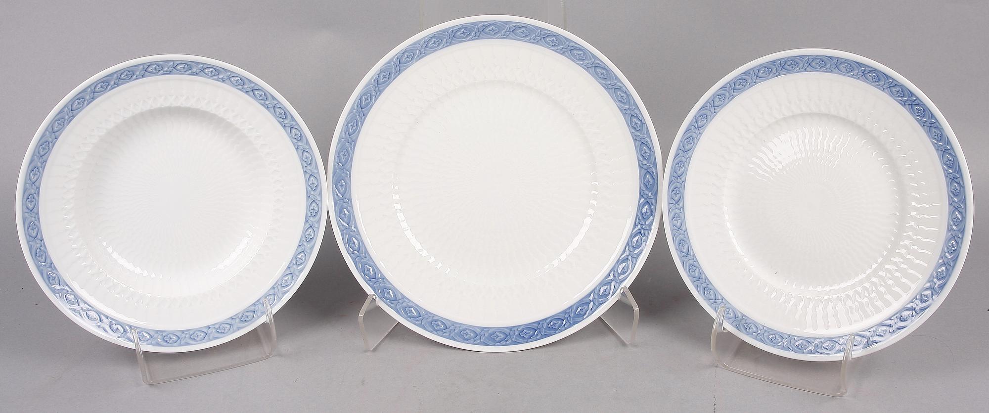 MATSERVIS, 50 delar, porslin, "Blå Vifte", Royal Copenhagen,