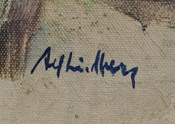 ALF LINDBERG, olja på pannå, sign.