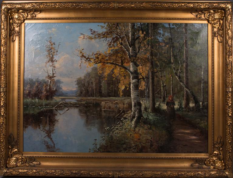 OIDENTIFIERAD KONSTNÄR, signerad J. Ghirnov, olja på duk, signerad.