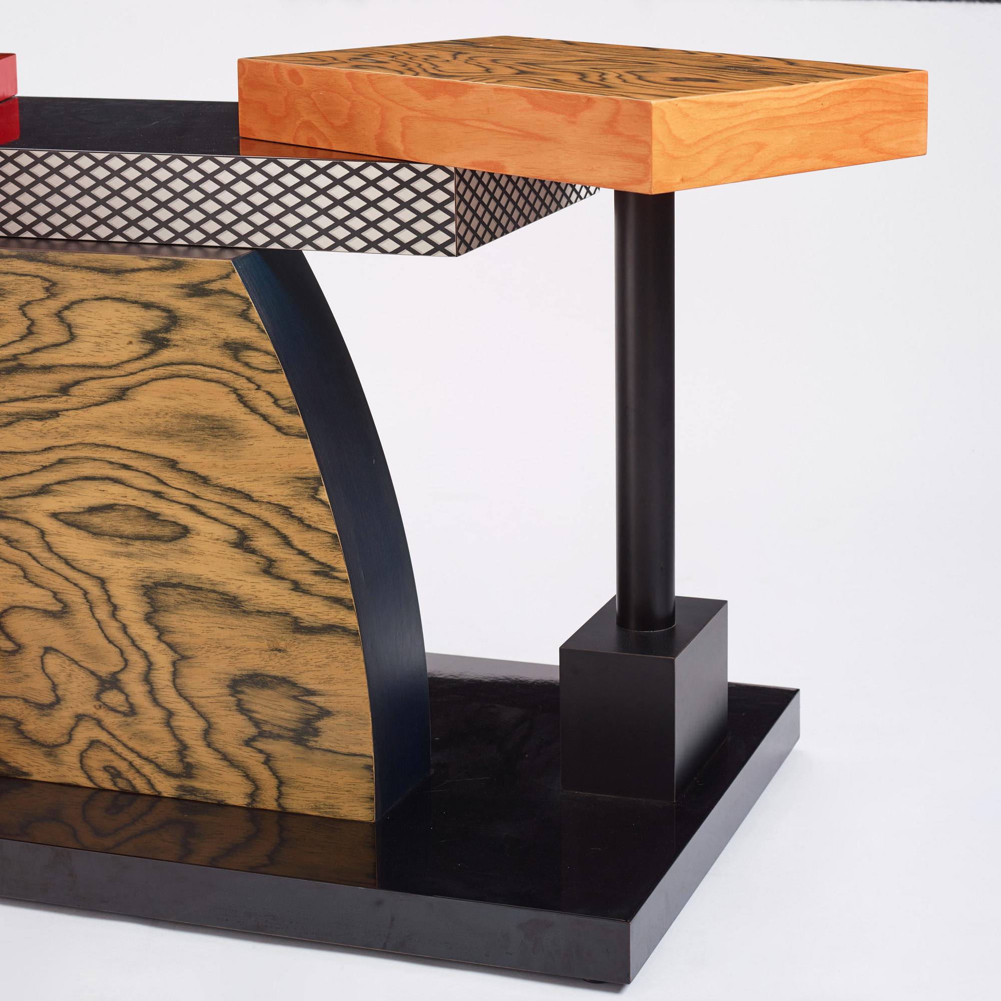 Ettore Sottsass, a "Tartar" console, Memphis, Italy, post 1985.