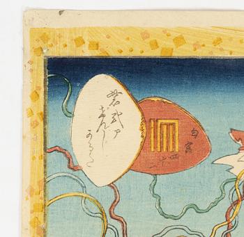 Utagawa Kunisada II, träsnitt.
