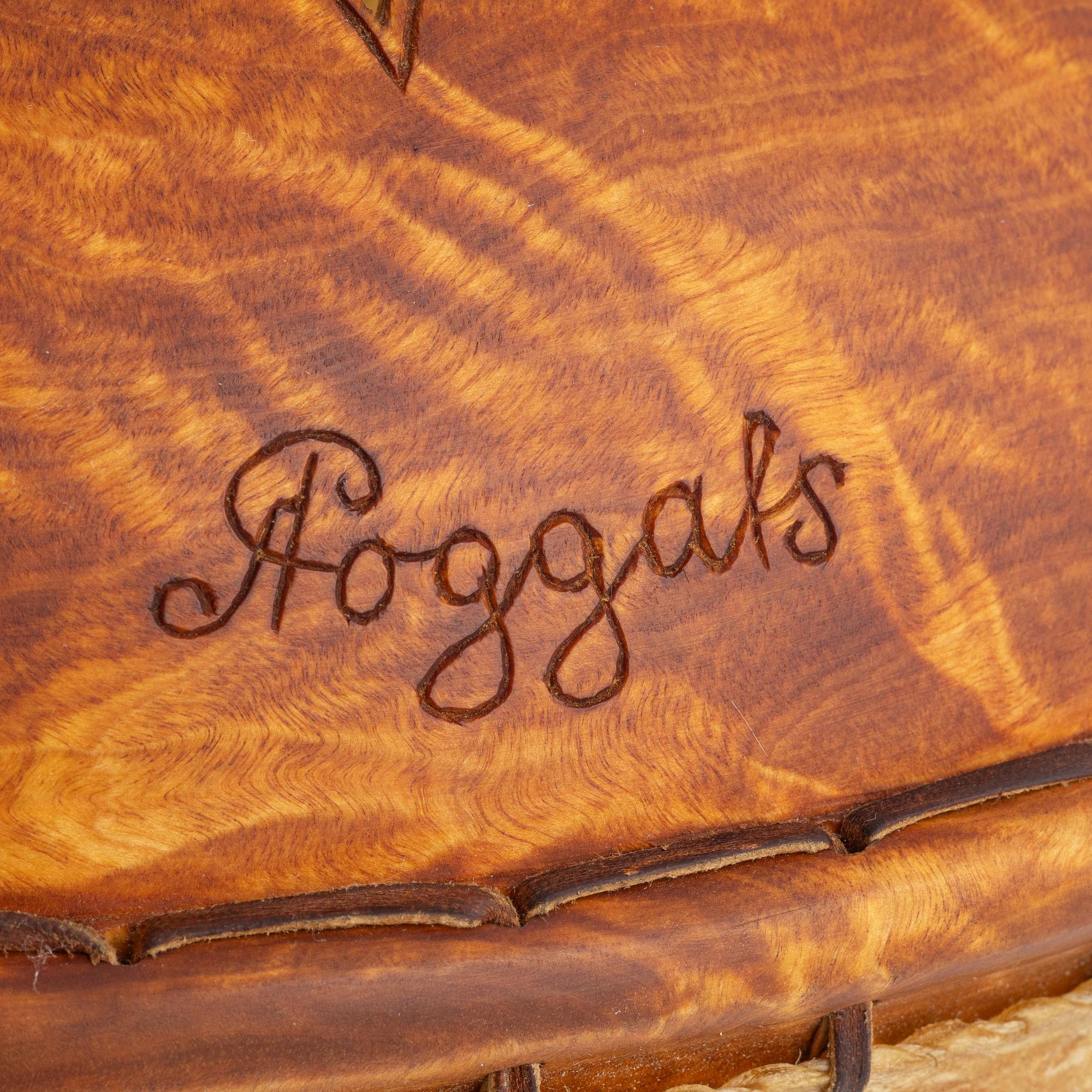 Andreas Poggats, birch cermonial drum, signed and dated 1976.