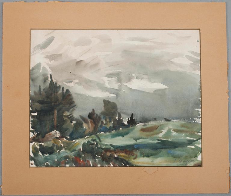 ILMARI AALTO, akvarell, sign. och dat. -19.