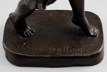 HARALD SÖRENSEN RINGI, skulptur, brons, signerad.