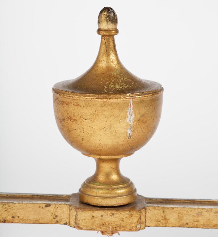 A Gustavian giltwood and marbled console table, Stockholm, late 18th century.