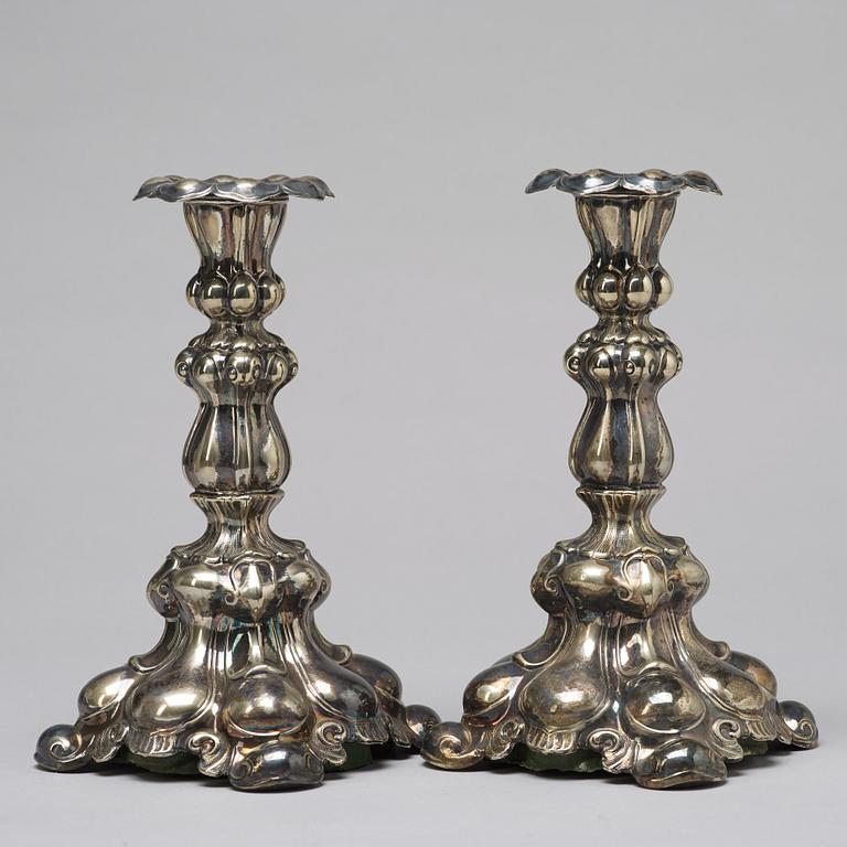 Pair of candlesticks, C G Hallberg.