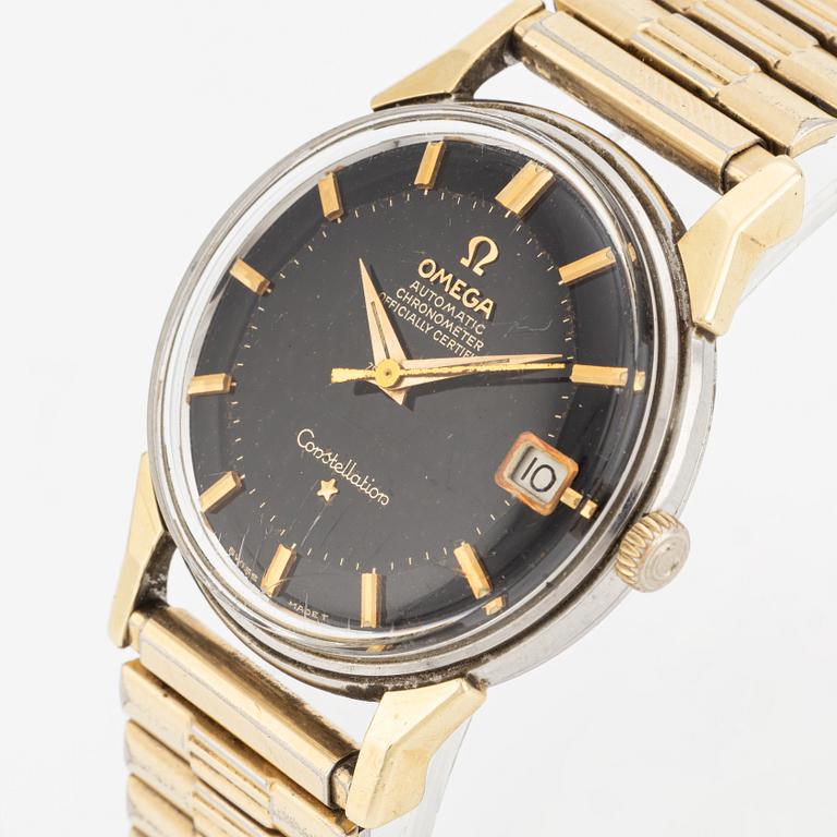 Omega, Constellation, Calendar, "Pie-Pan", armbandsur, 34 mm.