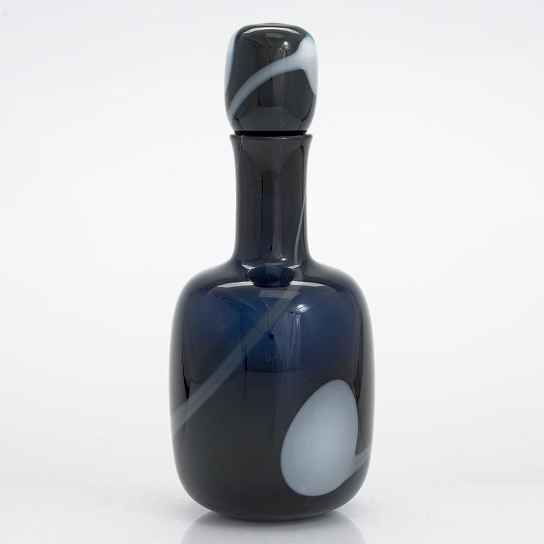 Timo Sarpaneva, karaff, glas, "Blues", signerad Timo Sarpaneva 98/1985.