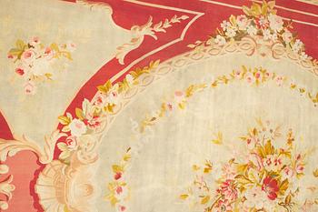 A carpet, tapestry weave, ca 625 x 431,5 cm, Aubusson the middle of the 19th century - around 1900, France.