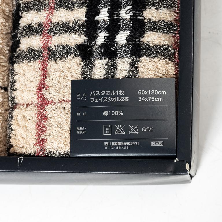 Burberry, towels, set of 3 pcs.