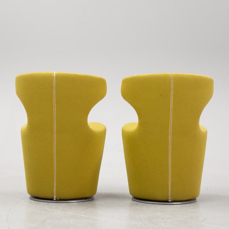 A pair of 'Mini Papilio' swivel lounge chairs by Naoto Fukasawa for B&B Italia., designed 2012.