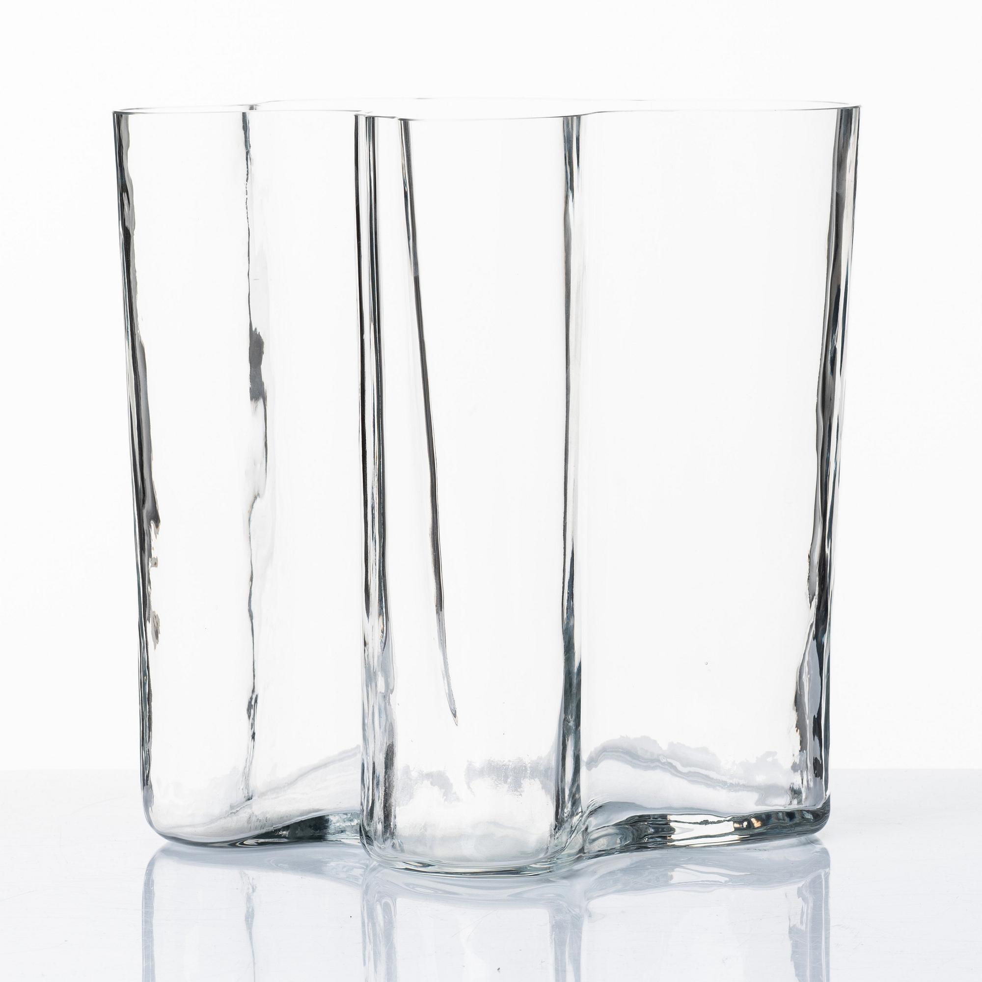 Alvar Aalto, a "model 3031" mould blown glass vase, Iittala, Finland, probably 1960-70's.