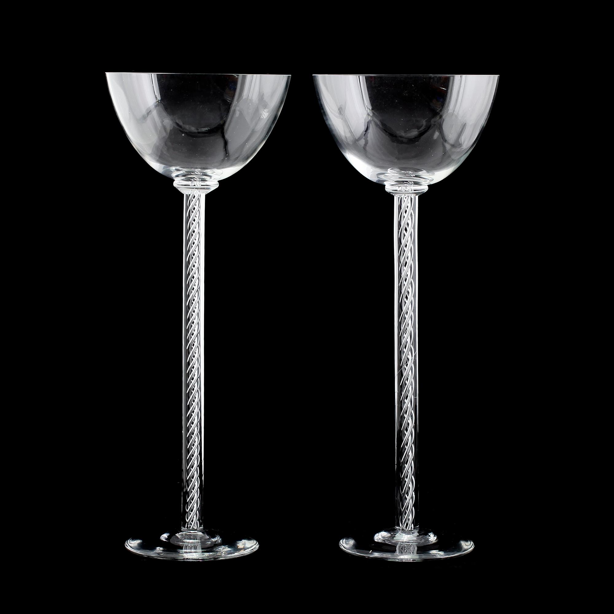 POKALER, 1 par, glas, 1900-talets mitt.