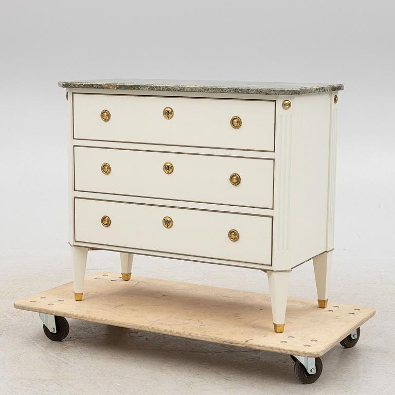 A Gustavian style chest of drawers, first half of the 20th Century.