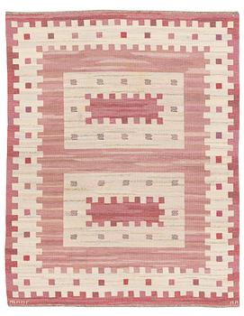 Marianne Richter, a carpet, "Rostaggen", flat weave, ca 237 x 187 cm, signed AB MMF MR.