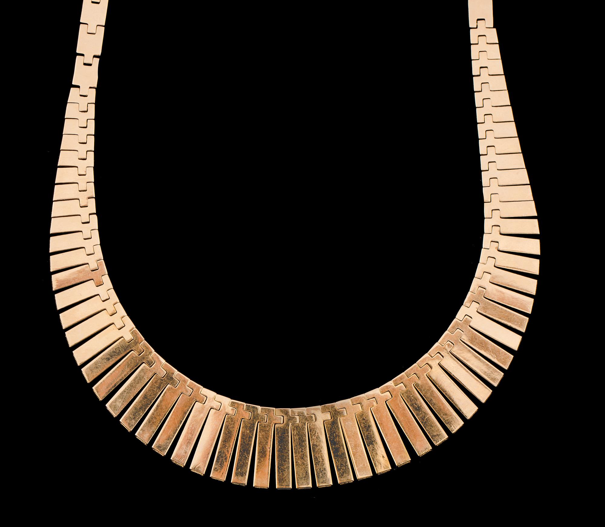 HALSSMYCKE, 18 k guld. Vikt ca 30 g.