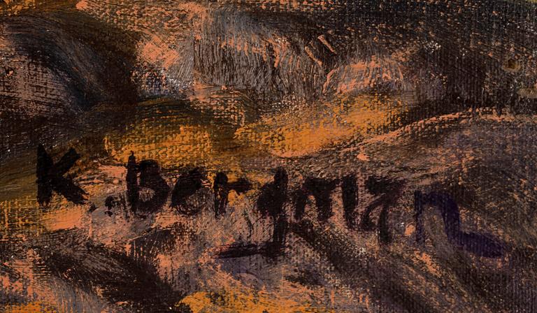 KARL BERGMAN. Olja på duk. Sign K. Bergman.