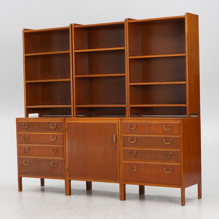 David Rosén, bookcases, 3 pcs, Nordiska Kompaniet, 1950s.