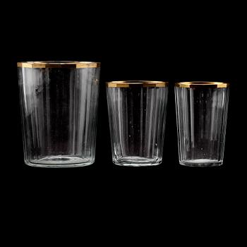 DRICKSGLAS, 3 st, 1800-tal.
