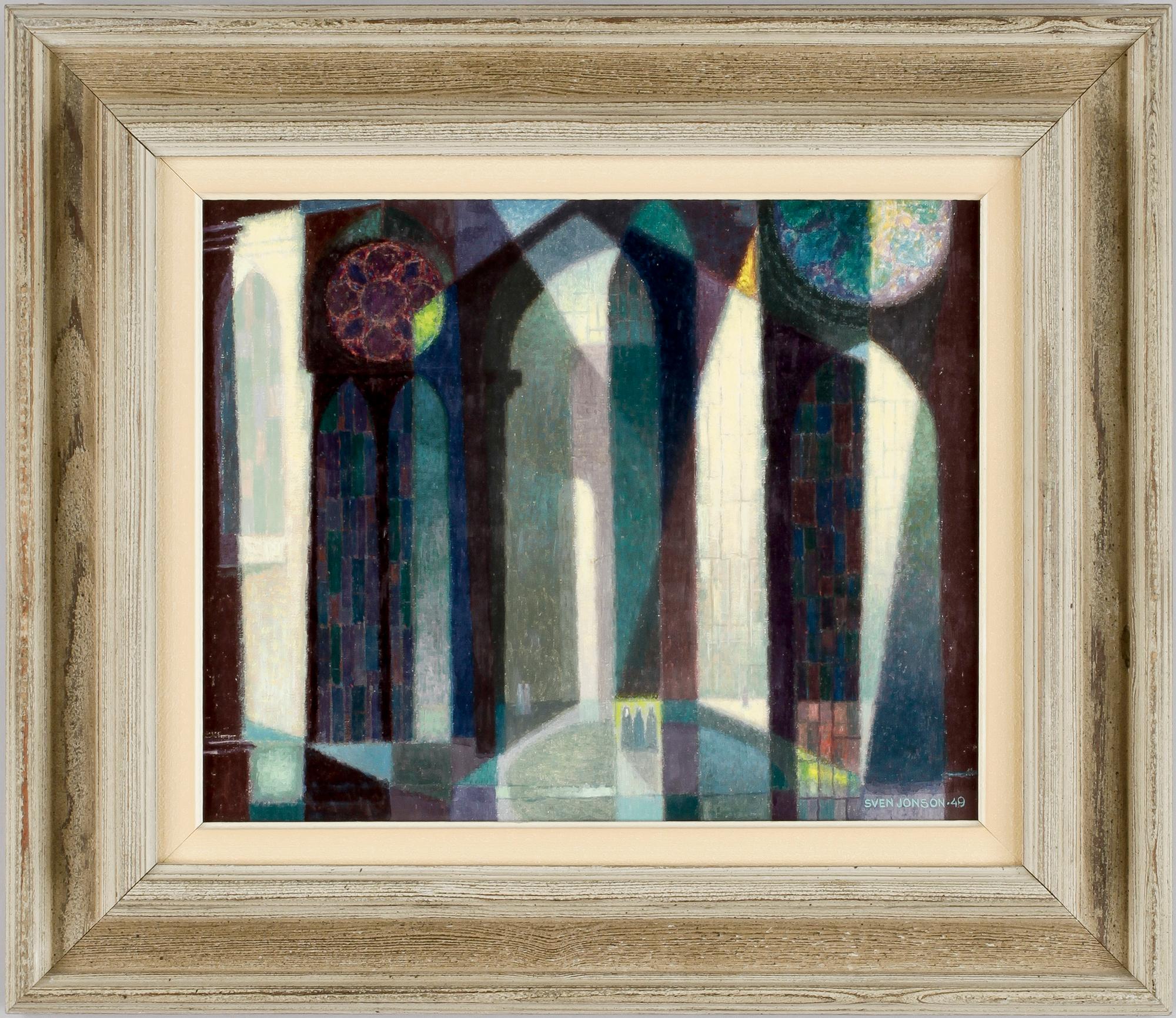 SVEN JONSON, olja på pannå. Sign och dat -49.
