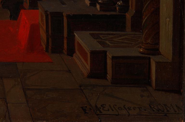 FRIEDRICH AUGUST ELSASSER, olja på duk, sign. Roma.