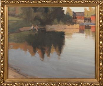 Wilho Sjöström, oil on canvas, signed and dated 1908.