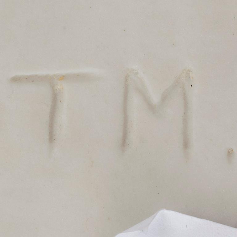 VÄGGPLATTA, keramik, Toini Muona, signerad i godset TM.