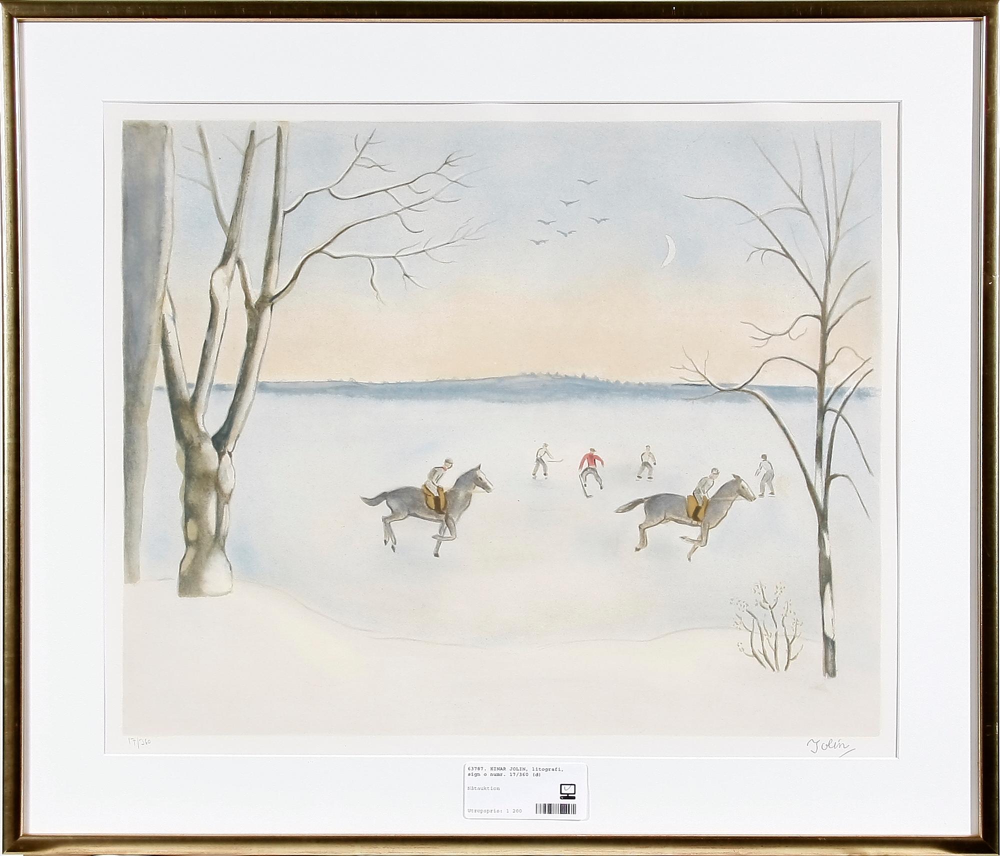 JOLIN, EINAR, färglitografi, sign o numr 17/360.