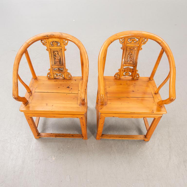 A pair of Chinese chairs around 1900.