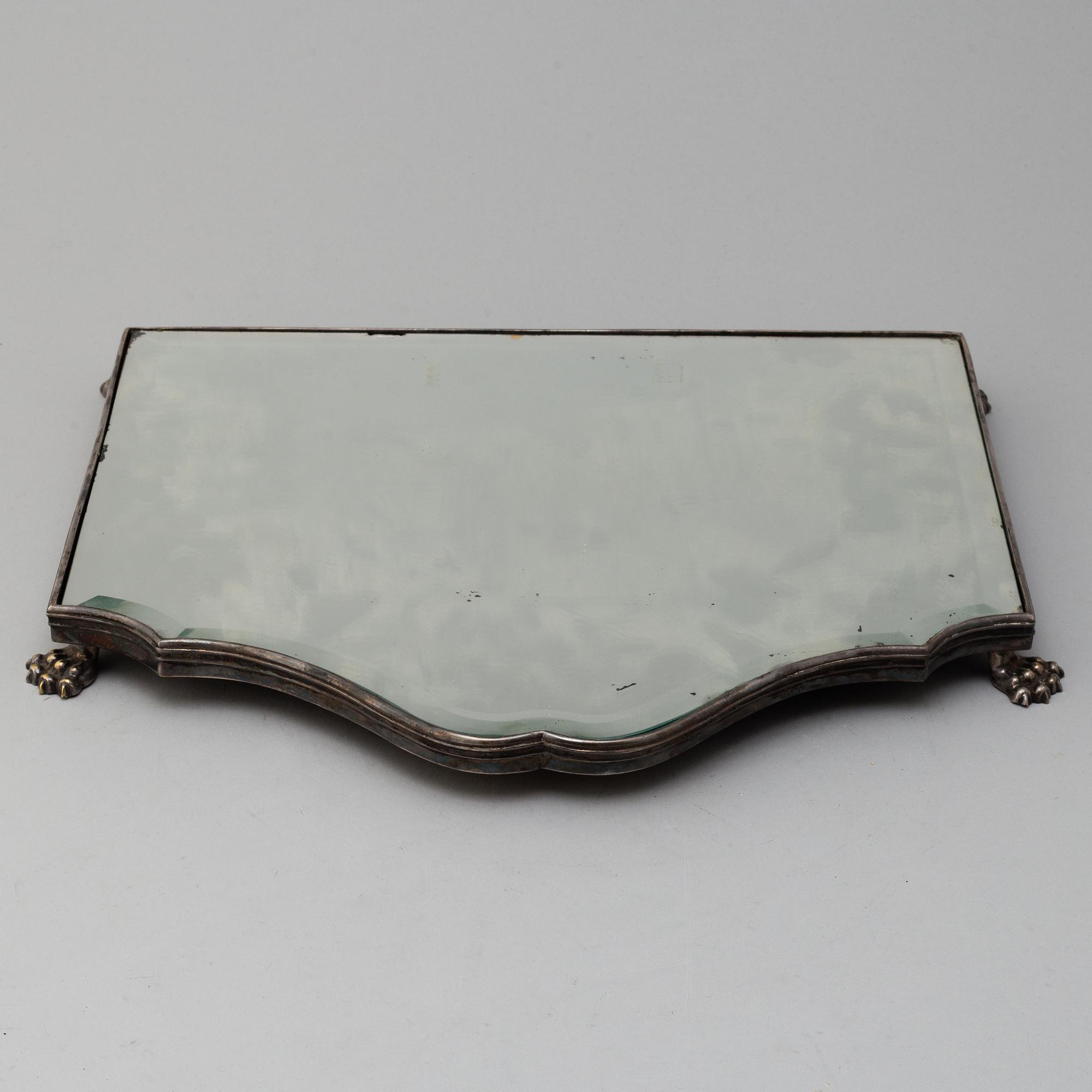 BORDSPLATEAU, del av, argent haché, rokoko, 1700-talets andra hälft.